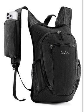 10L Small Hiking Backpack Travel Daypack Lightweight Packable Back Pack Black